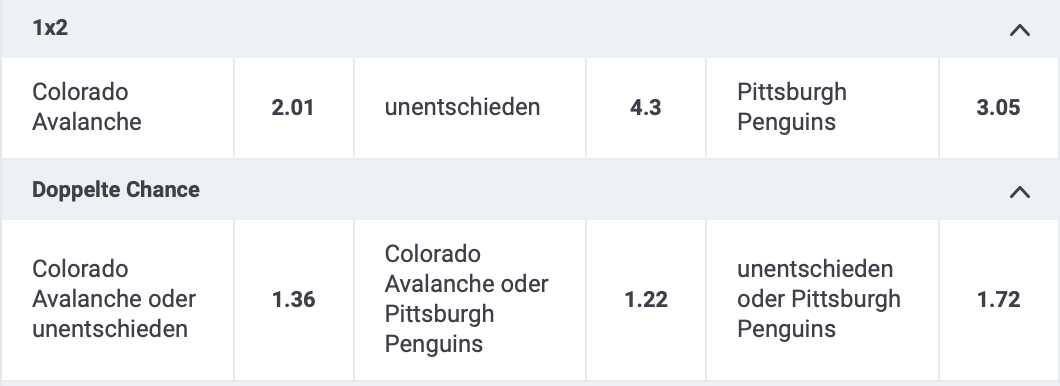 20bet dreiwegwette NHL