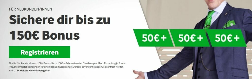 betway bonus 150 euro neu