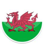 wales flagge rund