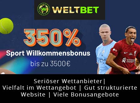 Weltbet mobiler banner